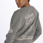 EDIN farm emb cardigan E047 GREY sea ny 