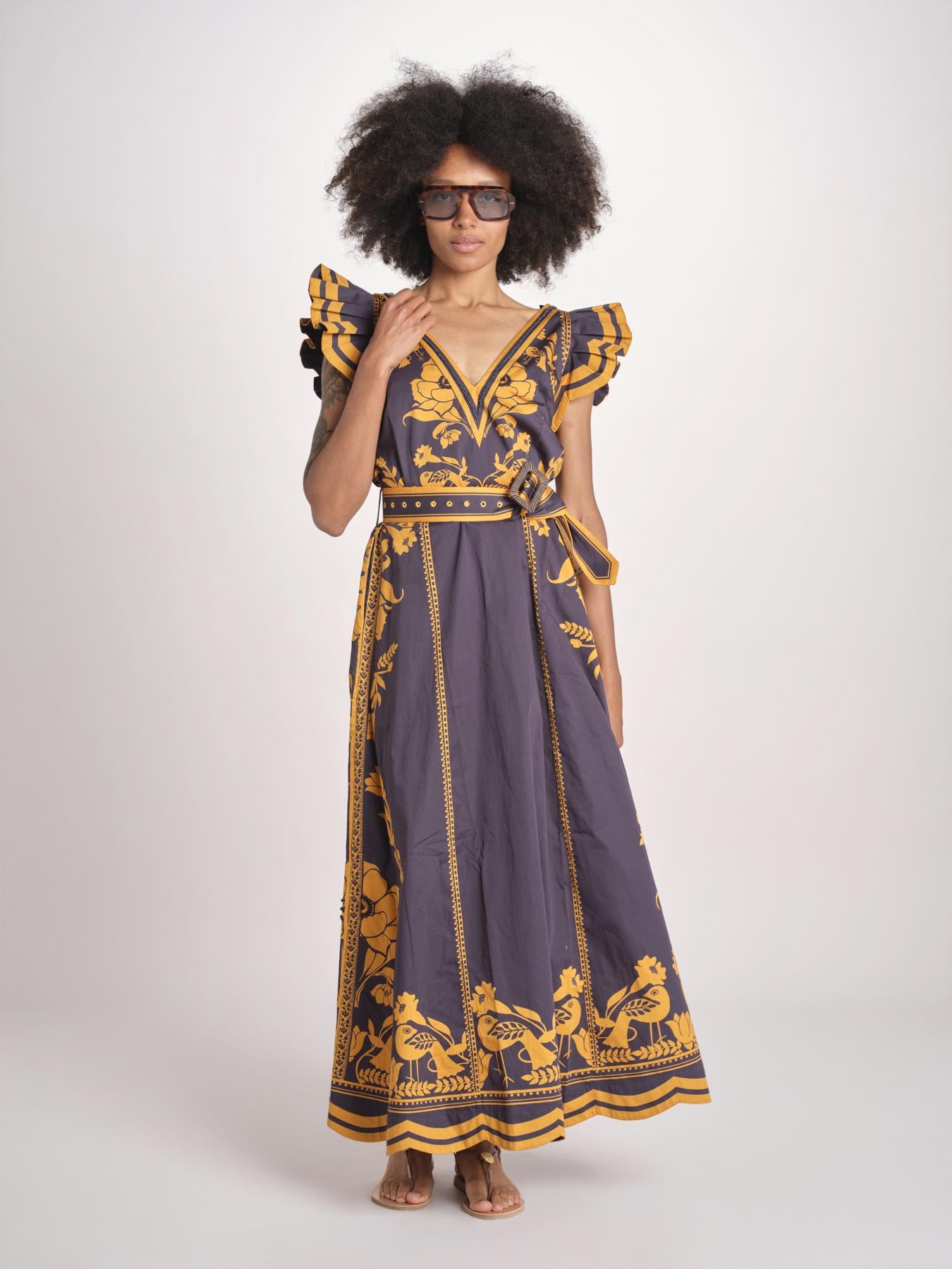 abito con stampe VALMIRA MIDNIGHT INK scarlett poppies 