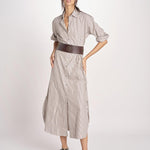 chemisier a righe 16R537CO253 P158 BROWN ines de la fressange 