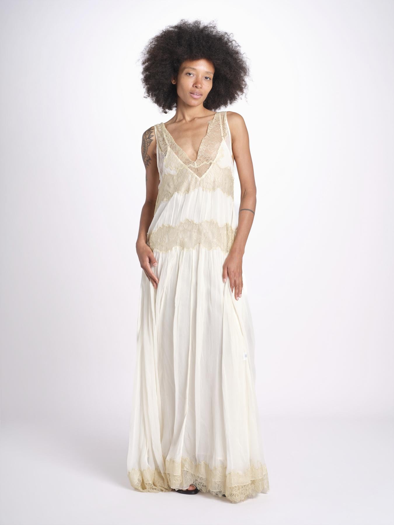 abito lungo con pizzo DOMENICA IVORY mes demoiselles 
