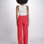 pantalone in seta MOSS MJD244 RED jejia 