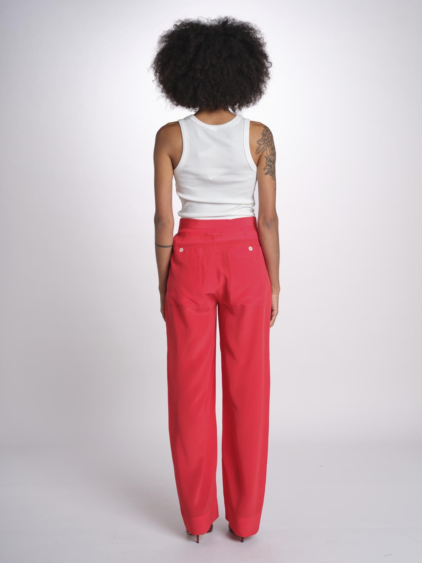 pantalone in seta MOSS MJD244 RED jejia 