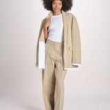 pantalone over in lino B042-3640-1231 NOCCIOLA n21 
