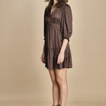 miniabito con rouches CYRILIA CHOCOLATE ba&sh 