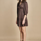 miniabito con rouches CYRILIA CHOCOLATE ba&sh 