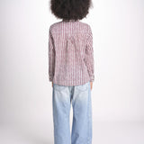 camicia stampa spina VT6248 BURGUNDY zen ethic 