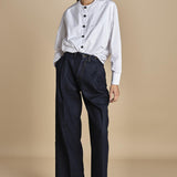camicia con bottoni in swarosky RAMPLINGO WHITE laurence bras 
