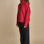 maglia a coste con la zip SANDOS CRIMSON studio nicholson 