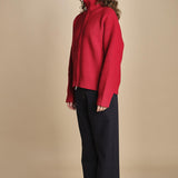 maglia a coste con la zip SANDOS CRIMSON studio nicholson 