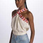 Top ricamo WILLOEMBROIDERY BEIGE chufy 