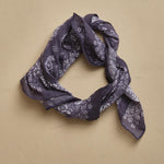 fazzoletto quadrato in voille di cotone con stampa bandana POCKET blu massimo alba 