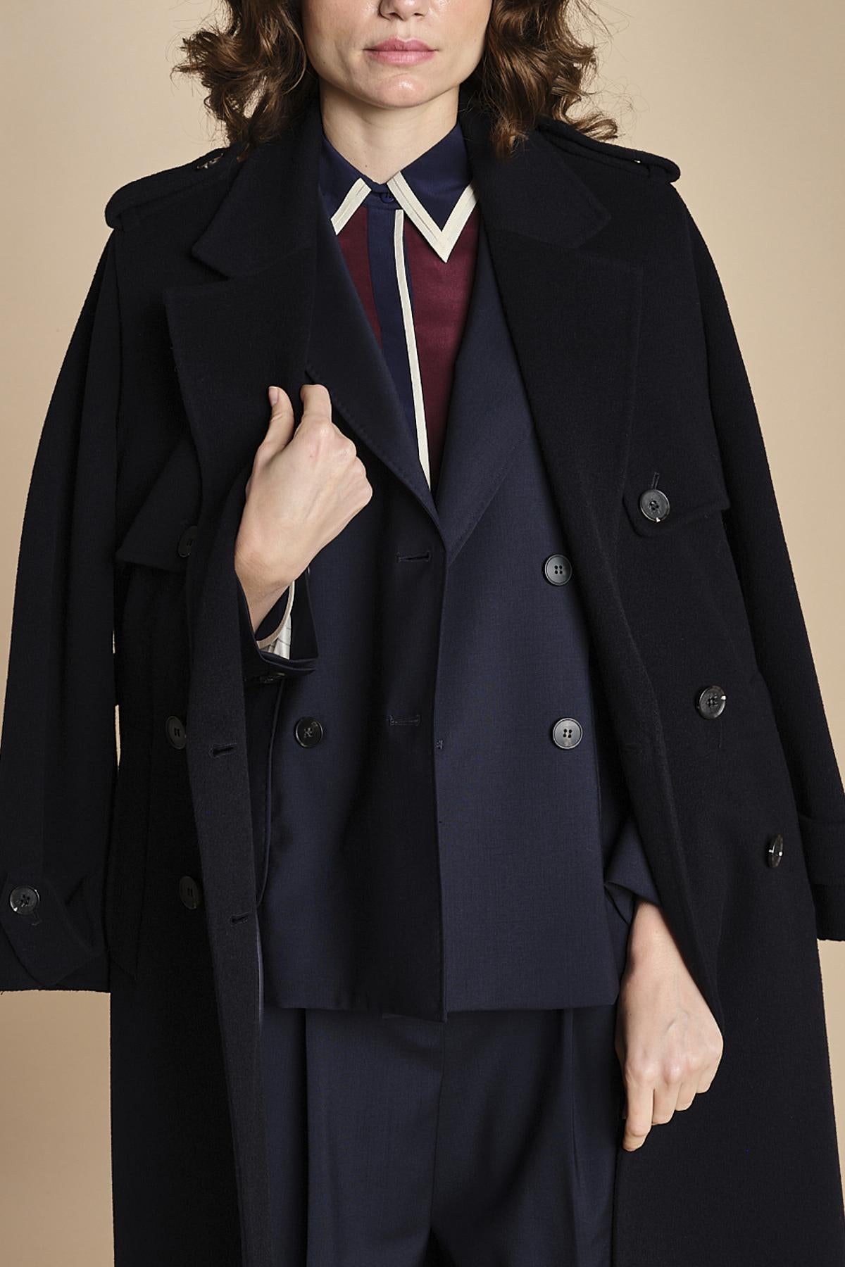 camicia con collo e polsi a contrasto CR_3069T BURGUNDY bodice 