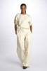 Pantalone HIGH WAIST pences con risvolto