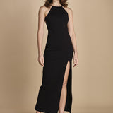 abito lungo con scollo squadrato PALMERA BLACK undress code 