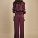 pantaloni in raso con pinces CHARLY PRUNE ba&sh 