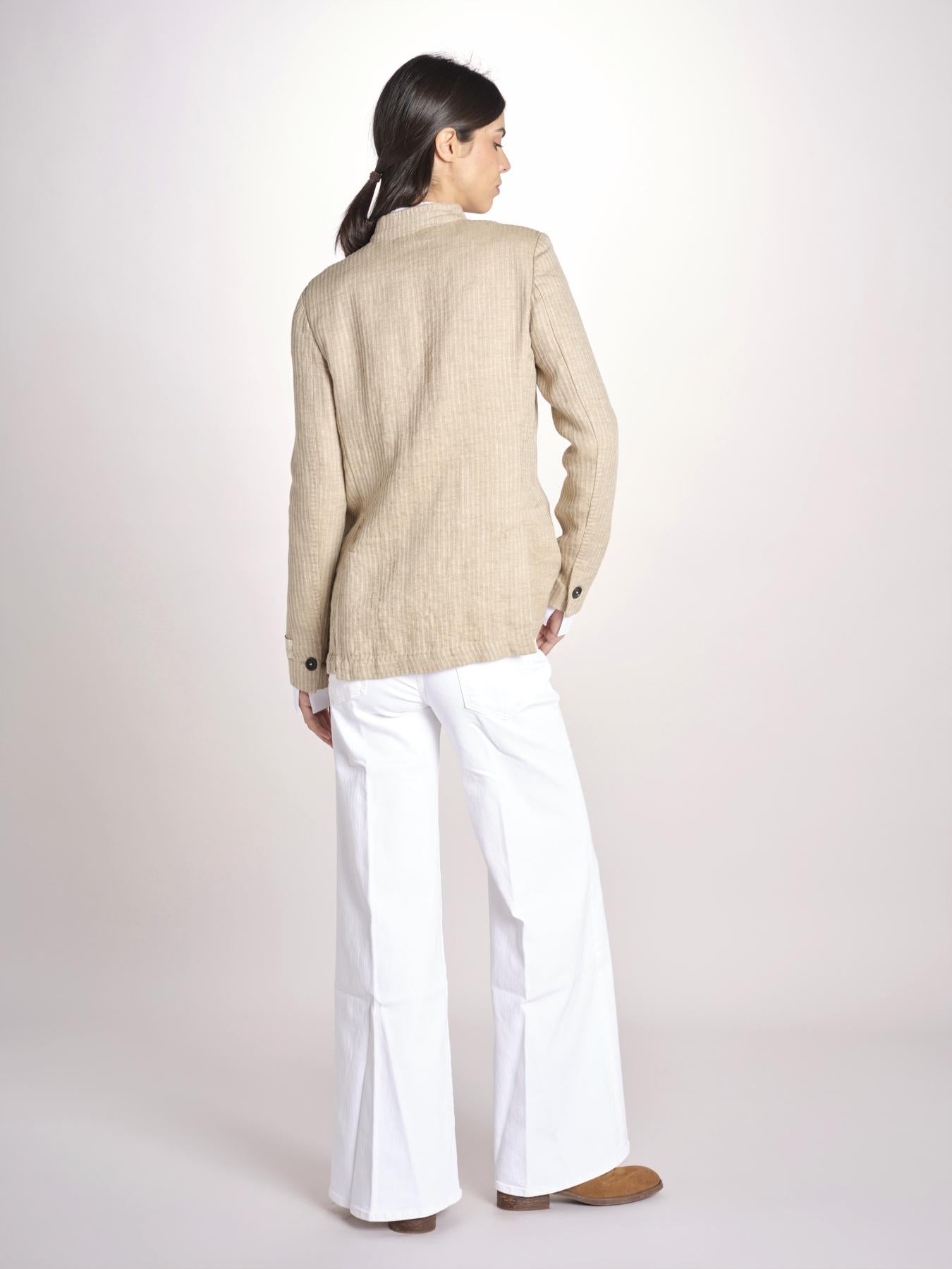 giacca guru a righe P29D0BALIW naturale massimo alba 