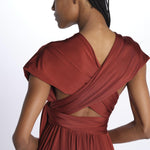 ALLUIM DRESS abito lungo ALLIUM CHOCOLATE nash 