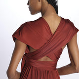 ALLUIM DRESS abito lungo ALLIUM CHOCOLATE nash 