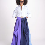 pantalone bicolor RYAN MJD431 PURPLE LIGHT BLU jejia 