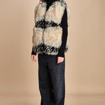 gilet in ecopelliccia AURA BEIGE mes demoiselles 