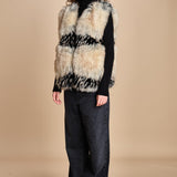 gilet in ecopelliccia AURA BEIGE mes demoiselles 