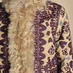 giacca ricamata con montone SANDORA JACKET CAMEL antik batik 