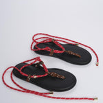 FLO' TWIN  sandalo infradito allacciato alla schiava FLÒ TWIN BROWN RED flòwze 