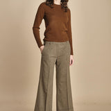 pantalone cropped con risvolto MELODIA 652923 19 quelledue 
