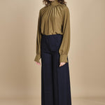 pantalone over con nervature in gabardine ORIANA 540339 15 quelledue 