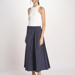gonna lunga con elastico in popeline FORMICA 2615101072600 011 BLU weekend maxmara 
