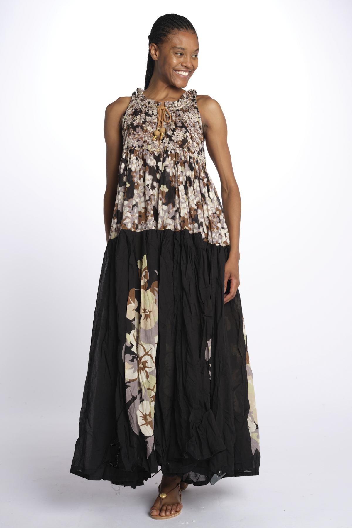 Abito s/m fiori Maxi Hippydress Sleeveless MHS FF4 BFF4 yvonne s. 