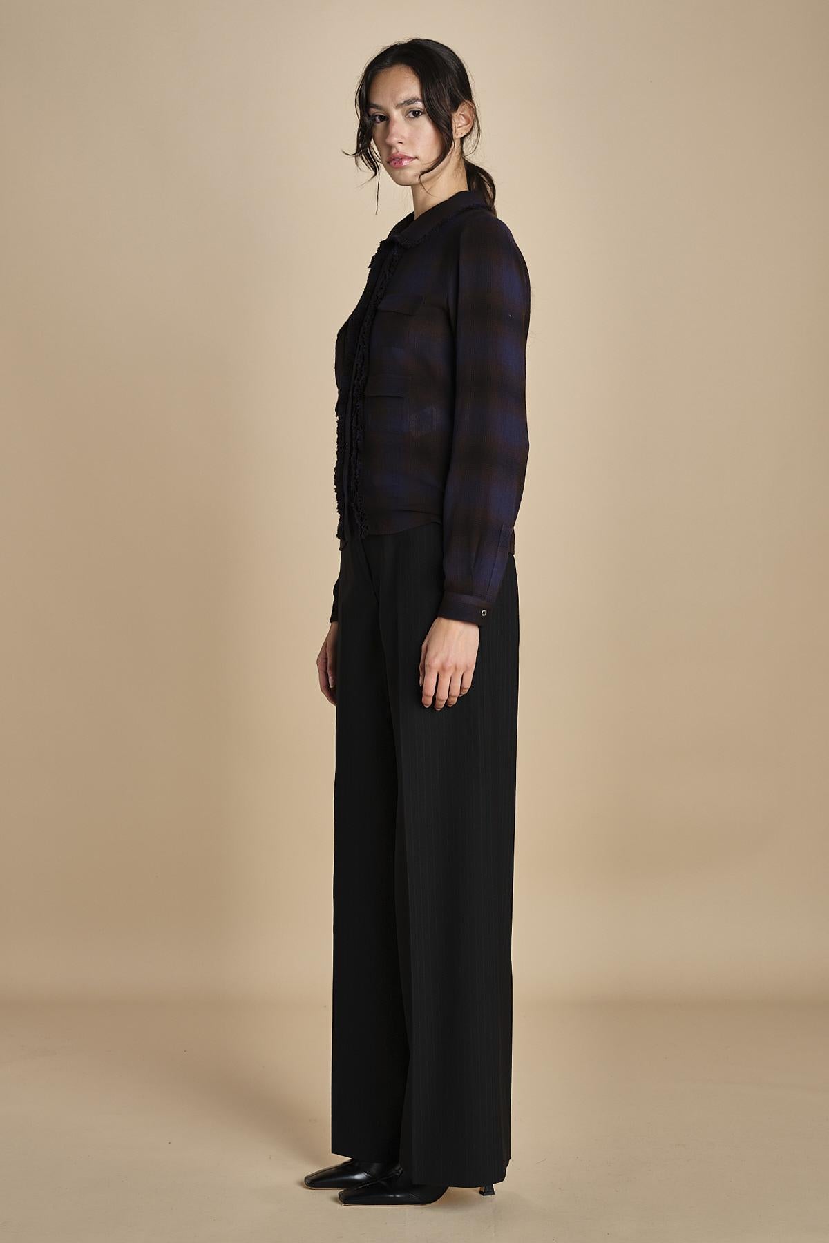 camicia a quadri con taschine G0513081 Q291 n21 