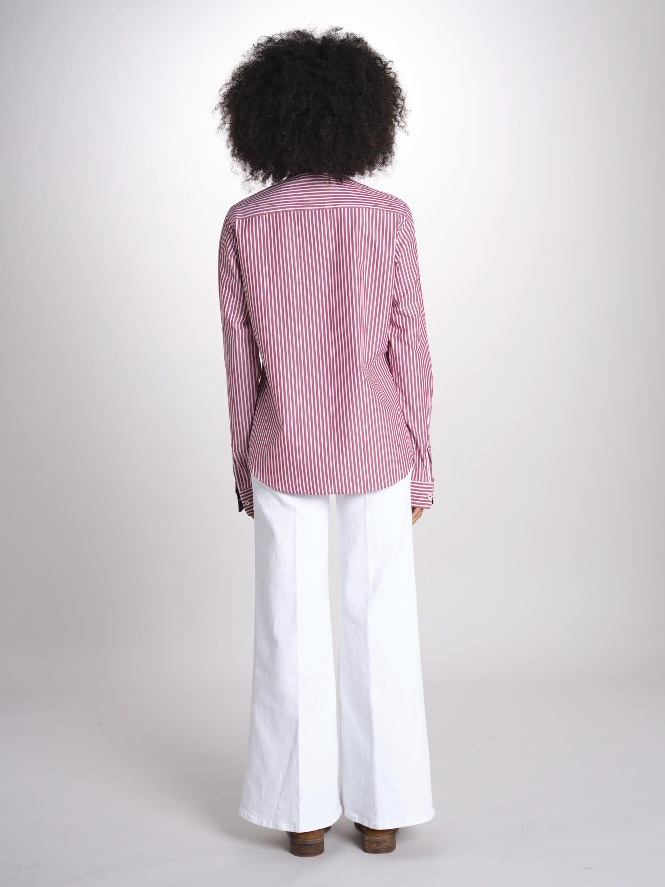 camicia a righe con collo guru MICA5630 BB milaura 