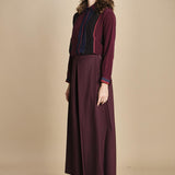 pantalone con sfondo piega BY_1779P BURGUNDI bodice 