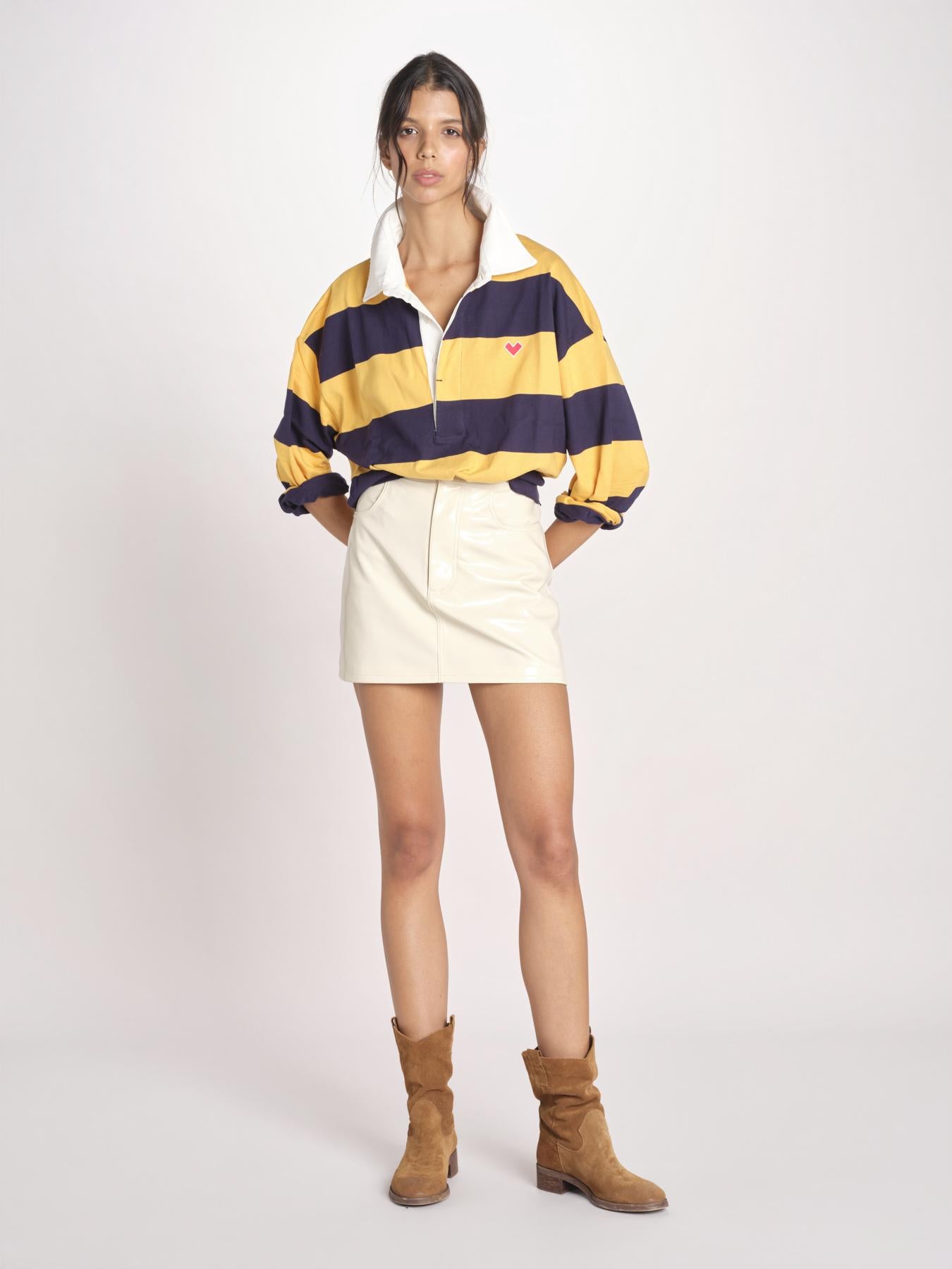 minigonna in vernice SOUR61 F1920_PS26 073 CREAM bellerose 