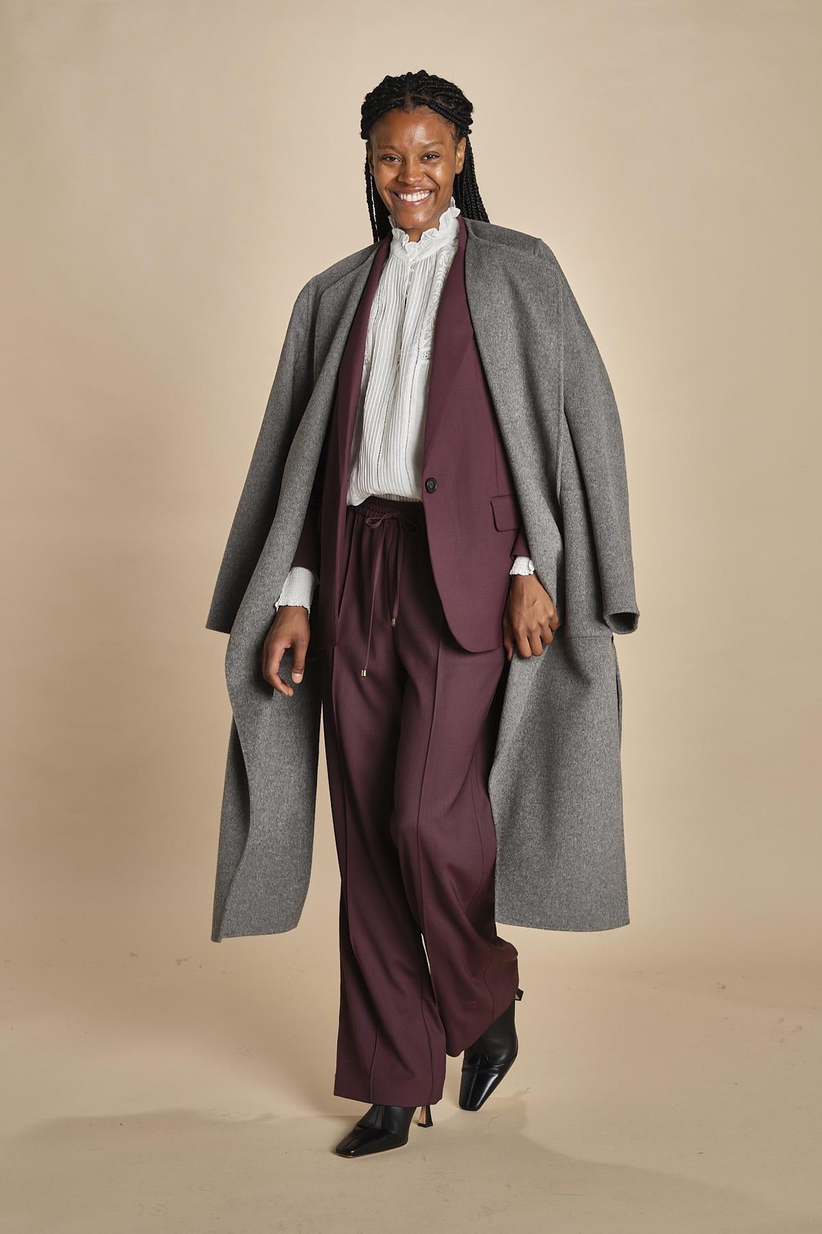 giacca un bottone tela lana TILIA 5EVA01-V02301 BORDEAUX vanessa bruno 