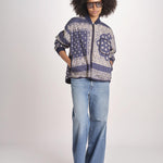 bomber stampa a bandana THE QUILTED BOMBER J270676BP NAVY the GREAT 
