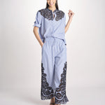 camicia a righe con ricamo 057 MULTI sea ny 