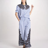 camicia a righe con ricamo 057 MULTI sea ny 