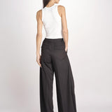 pantalone over con pinces BILLIE 3111 T0162 BLACK T0002 the latest 