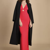 maxidress con spalline sottili incrociate MILLY RED solace 