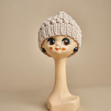 cappello tinta unita con pon pon H498 V3 exQUISITEJ 