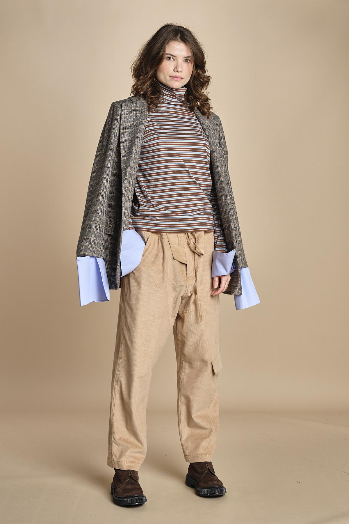 pantalone cargo in velluto TEA MJD231_ATEX42 J0036 jejia 