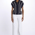 gilet con zip e ricami 179653 U410 scotch&soda 