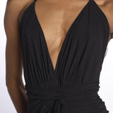 YULIA mini dress YULIA DEEP BLACK amazuìn 