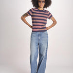 t-shirt a righe manica corta THE LITTLE TEE T1103116 SCOUT STRIPE the GREAT 