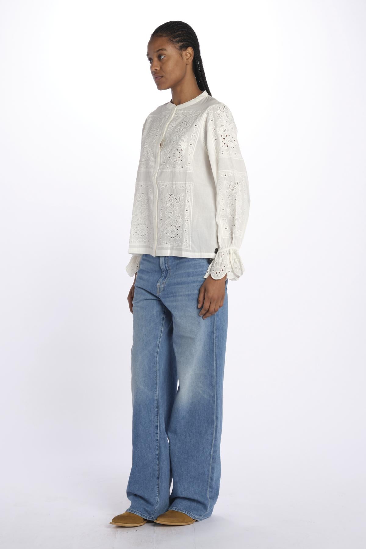 Camicia ricamata SORAYA ECRU ba&sh 