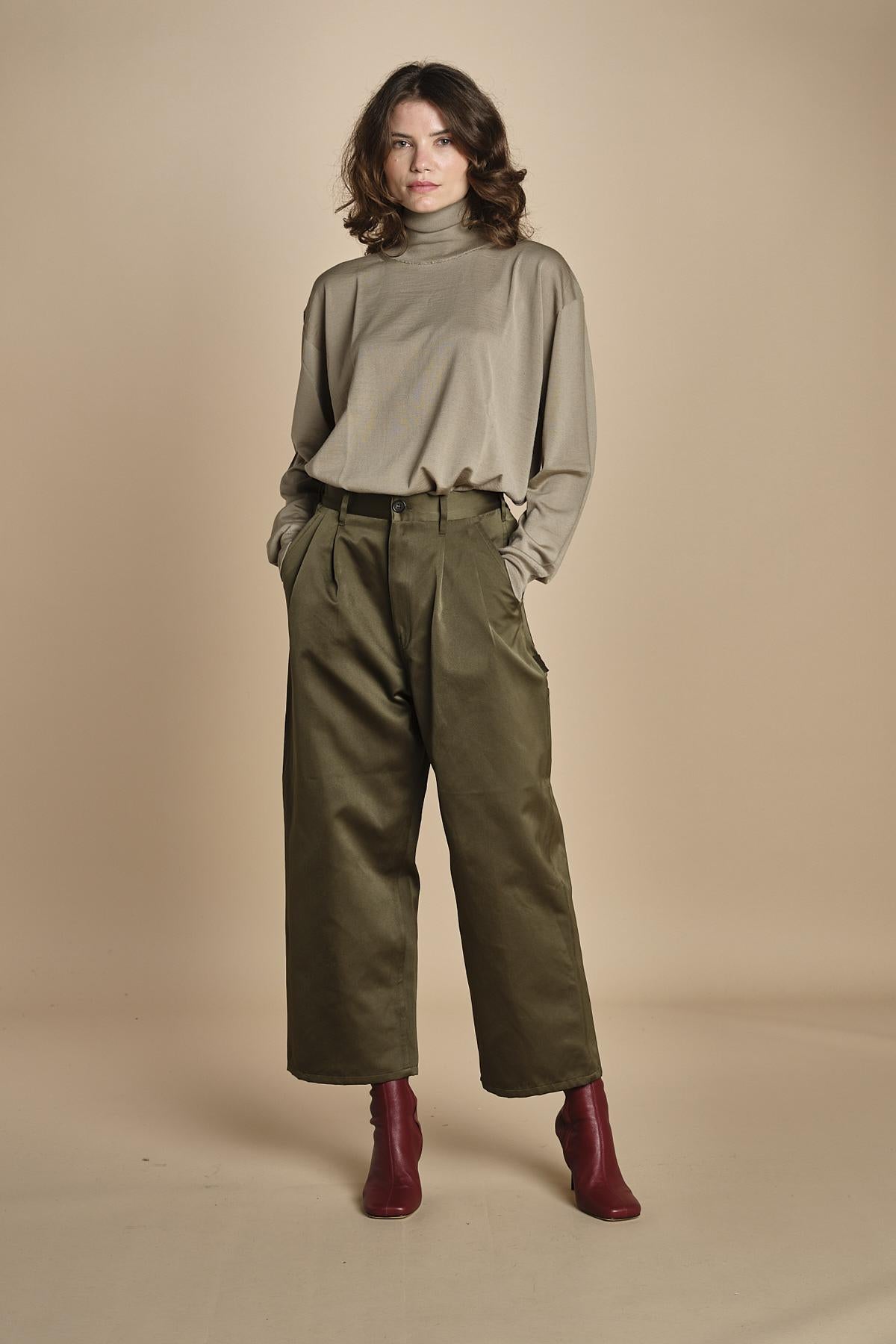 pantalone worker in raso POLKE RASO LAUREL sofie d'hoore 