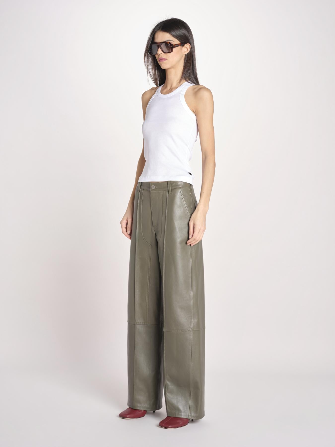 canottiera a costine FINLEY IO1100X2369 BRIGHT WHITE ivy oak 