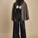 pantalone due pinces lana e seta. PETRA PE80 NAVY nine in the morning 